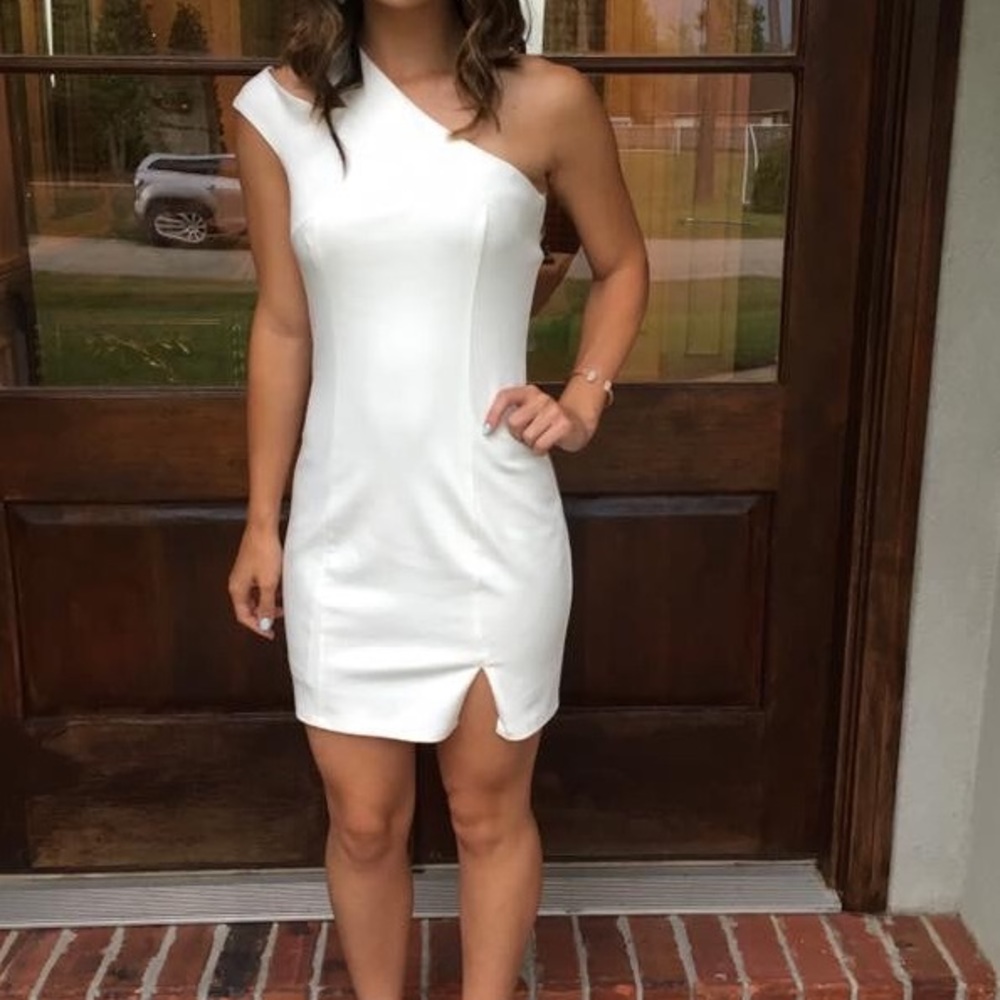 White Form Fitting Dress